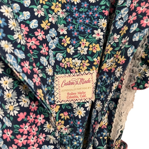 π Vintage Gunne Sax Style Prairie Dress Floral Pattern V-Neck w/ Pocketsπ - Picture 11 of 15